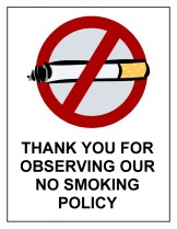 No smoking sign